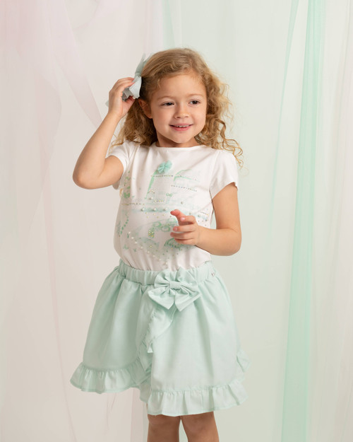 Caramelo Girls Mint Garden Graphic Skirt Set 3453116