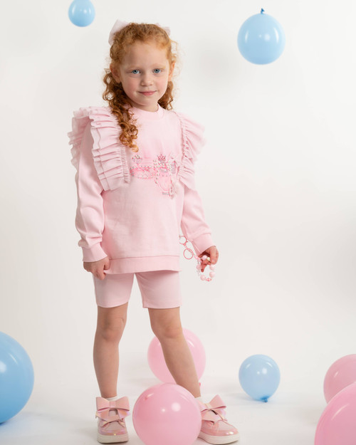 Caramelo Girls Pink Perfume Graphic Short Set 3498118