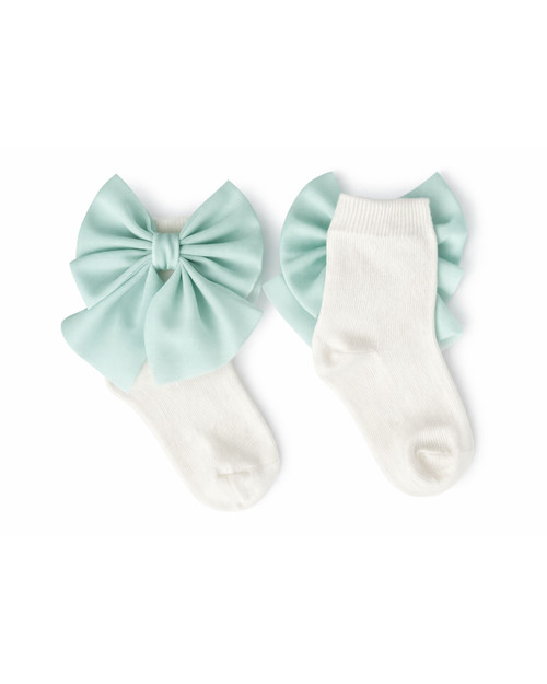 Caramelo Mint Ankle Socks with Tulle bows 04423 Tulle