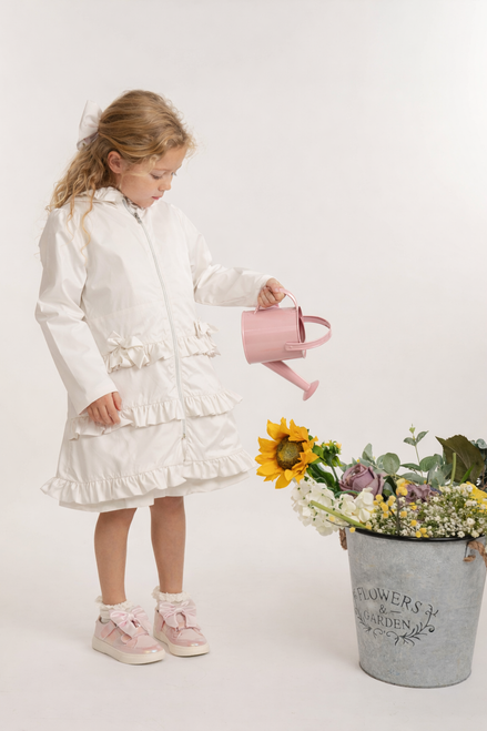 Caramelo Girls Ivory Ruffle Jacket 342394