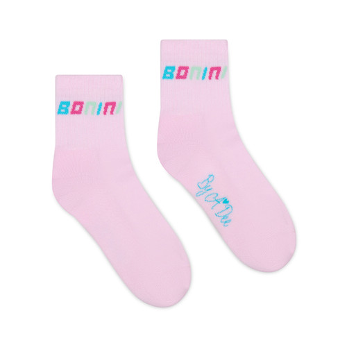 ADee Bonini BNA513 Girls Pink Logo Sport Sock - TWIRL