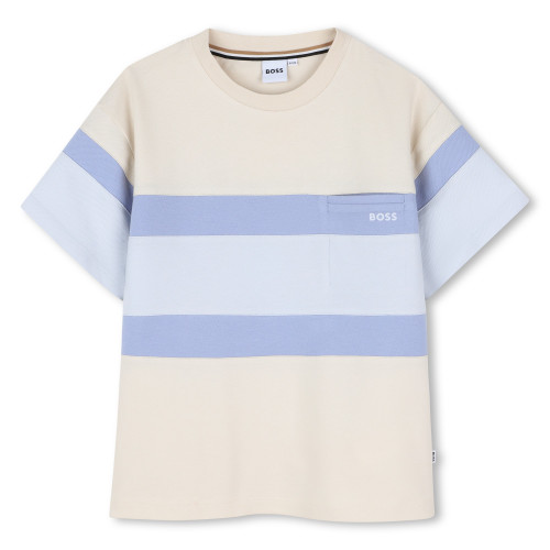 BOSS BOYS BEIGE/PALE BLUE T-SHIRT J52985