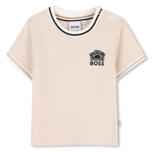 BOSS BABY BOYS BEIGE SHORT SLEEVED T-SHIRT J52888