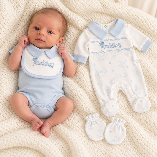 Nursery Time Premature Boys 4pcs 'cuddles' PB-20-596S
