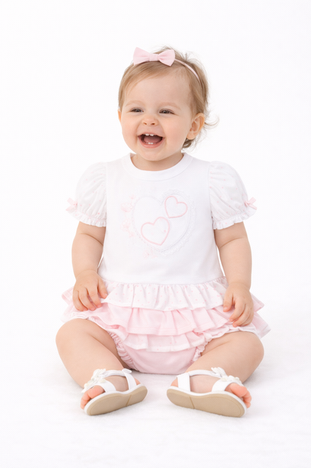 Pastels & Co Girls Pretty in Pink Bloomer Set  - Curin