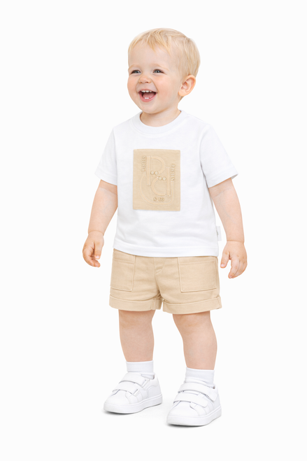Pastels & Co Boys Beige Sandcastles T-Shirt & Short Set - Adderley