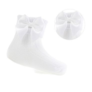 Soft Touch Ankle Bow Sock -S123 - Multiple Colours Available