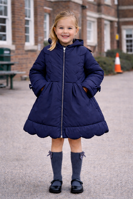 Love & Learn Girls Navy Scallop Jacket