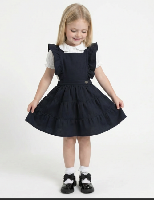 Lelli Kelly Girls Navy School Pinafore Bryony - LSK011