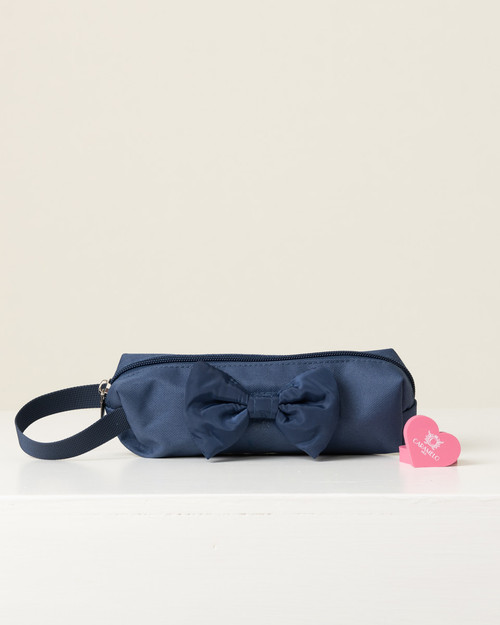 Caramelo Girls Navy Pencil Case with Bow 299406.