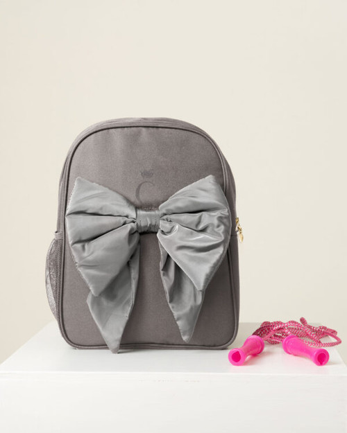 Caramelo Girls Grey School Bag, Backpack Bow 299401.