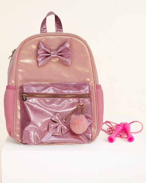 Caramelo Girls Pink Glitter School Bag 299903