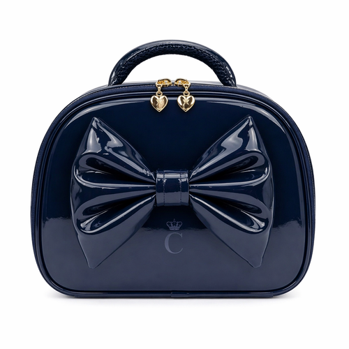 Caramelo Girls Navy Patent Lunch Box with Bow 299911