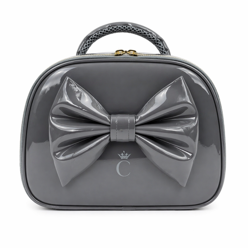 Caramelo Girls Grey Patent Lunch Box with Bow 299911