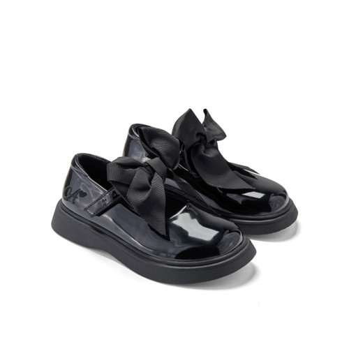 Adee Girls Black Bow Shoe - Lyra (W266103)