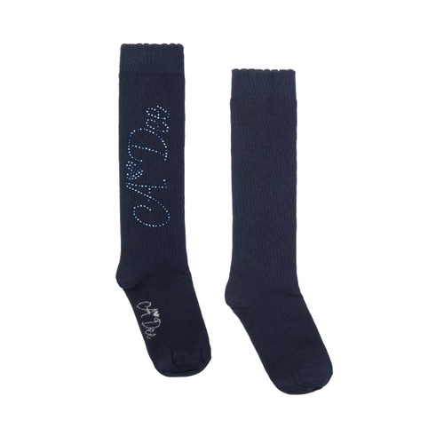 Adee Girls Navy Knee High School Socks - Seren (W266901)
