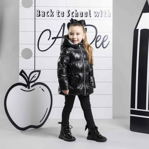 Adee Girls Black Short Padded Jacket - Luna (W266201)