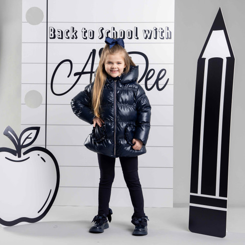 Adee Girls Navy Short Padded Jacket - Luna (W266201)
