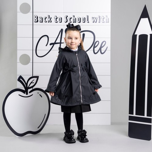 Adee Girls Black School Raincoat - Nova (W266203)