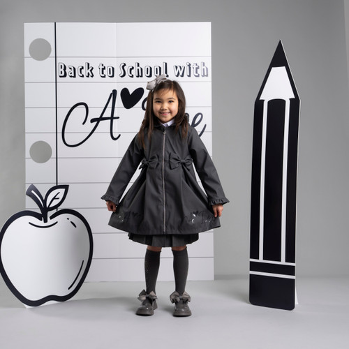 Adee Girls Grey School Raincoat - Nova (W266203)