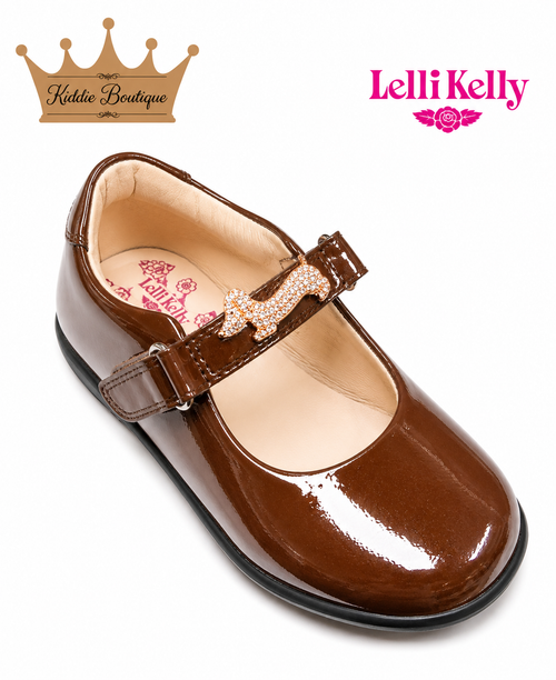 Lelli Kelly Girls Brown Taylor Sausage Dog School Shoe LKSI8966CVR