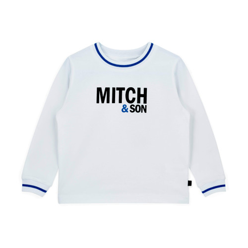 Mitch & Son Boys White Logo Long Sleeve Top - Wilder (MS26612)