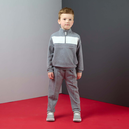 Mitch & Son Boys Navy 1/4 Zip Tracksuit - Samson (MS26409