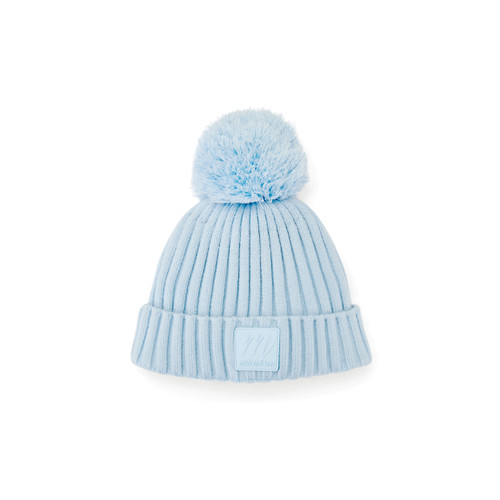 Mitch & Son Boys Blue Knitted Pom Pom Hat - Sterling (MS26417)