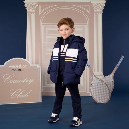 Mitch & Son Boys Navy Hooded Jacket - Samual (MS26402)