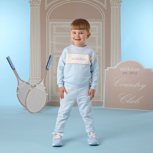 Mitch & Son Boys Blue Crewneck Tracksuit - Sean (MS26405)