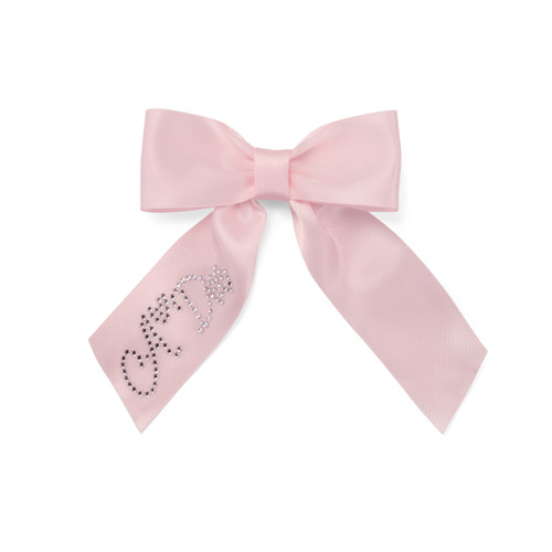 ADEE ARIAH Satin bow hairclip Pale Pink W261908
