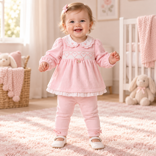 Mintini Girls TUNIC & LEGGING-PINK MB7424