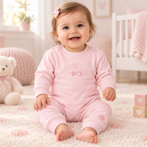 Mintini Girls ROMPER-PINK MB7428