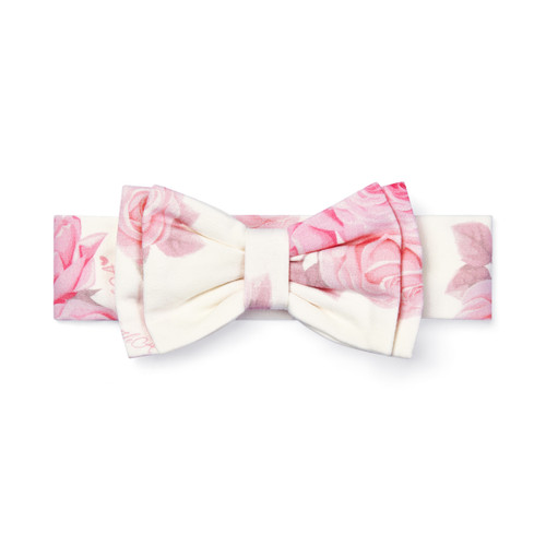 Little A Rose Print Bow Headband - Dana (LA26314)