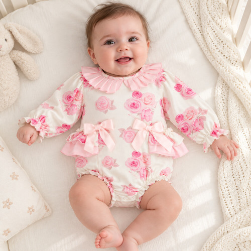 Little A Rose Print Romper - Della (LA26309)
