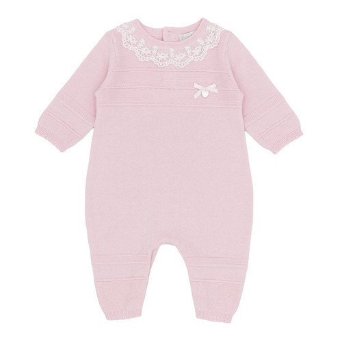 Blues Baby Girls Pink Knitted Romper BB3150