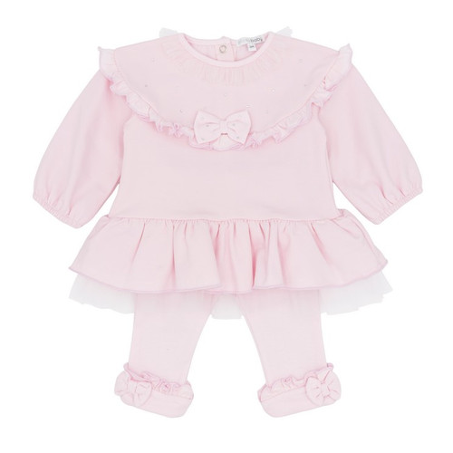 Blues Baby Girls Pink Tunic and Legging Set BB3198