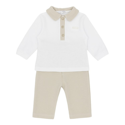 Blues Baby Boys Beige Polo Set BB3236