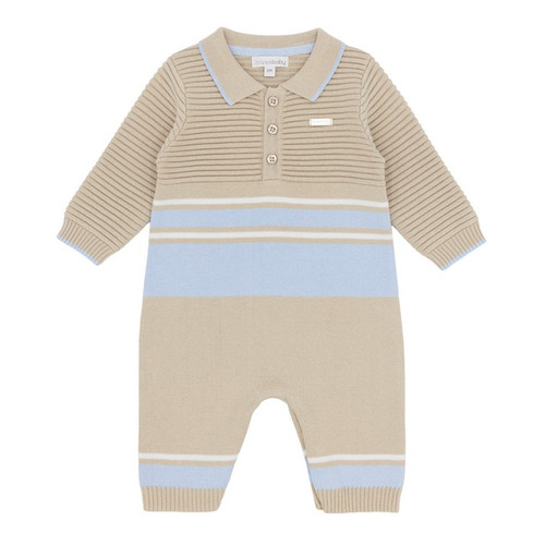 Blues Baby Boys Beige Knitted Romper BB3140