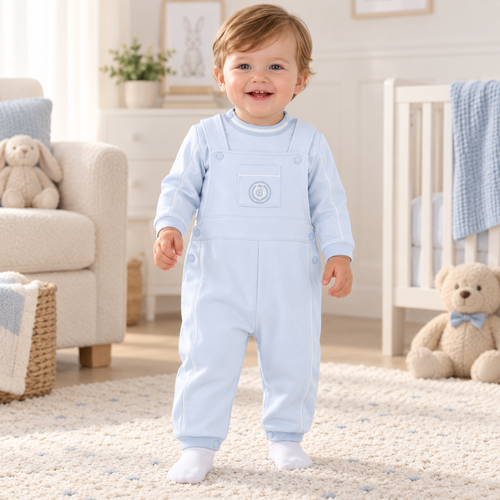 Blues Baby Boys Blue Dungaree Set BB3239
