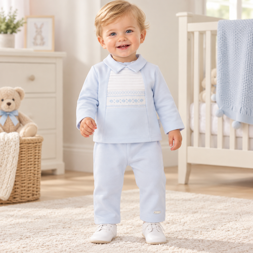 Blues Baby Boys Blue Two Piece Set BB3110
