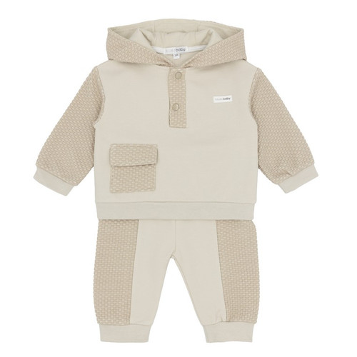 Blues Baby Boys Beige Hoodie Set BB3226