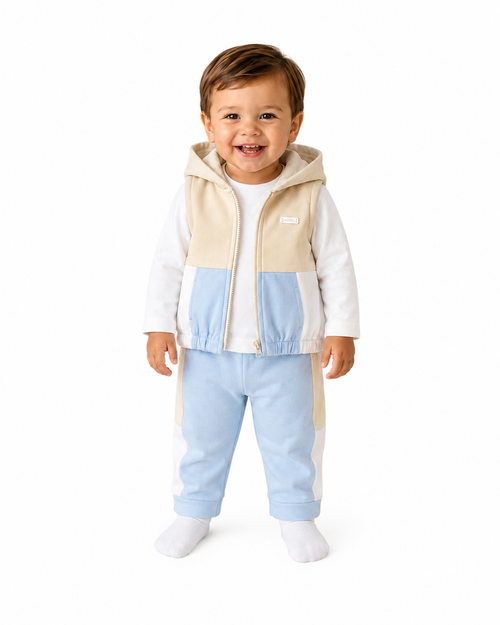 Amore Boys Blue 3 Piece Gilet Set AM0105