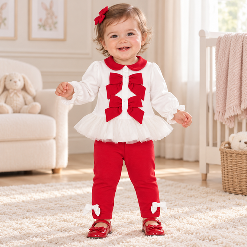 Deolinda Girls Red Legging Set DBI26726