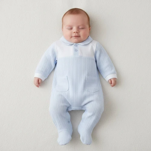 Pastels & Co Boy Blue Herringbone Smash All In One - Noah