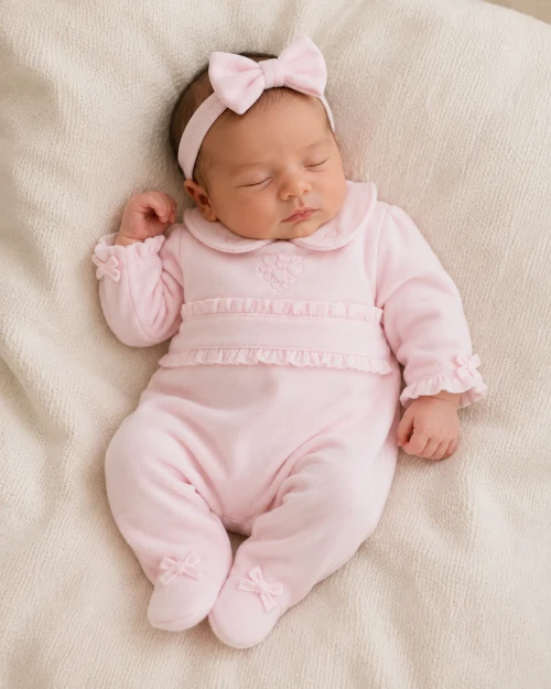 Pastels & Co Girl Pink Hearts and Bows All in One - Olivia