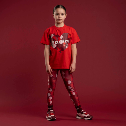 ADee Bonini BNA809 Sprint Printed leggings - Burgundy