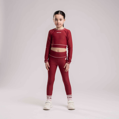 ADee Bonini BNC018 Revive Piping long sleeve sports top - Burgundy