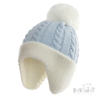 Soft Touch H714- BB Blue Acrylic Cable Knit Hat