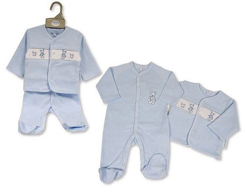 Nursery Time Sleepsuit & Jacket with Hug Me Embroidered Detail  BW13-392